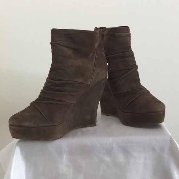 Boutique 9 Shoes - Boutique 9 suede platform bootie - taupe